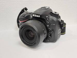 6761【要詳細確認・簡易確認済（通電・撮影）】Nikon ニコン D7100 デジタル一眼レフ ボディ＋AF-S DX NIKKOR 35mm f/1.8G ショット数8,912