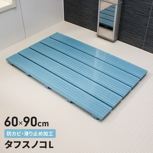 浴室 マット ブルー お風呂マット すのこ 90×60cm お風呂洗い場マット 防カビ ハード 洗い場 浴室 シャワー 浴用マット M5-MGKMS00053B