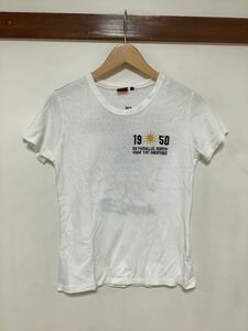 の1109 AVIREX アビレックス 半袖Tシャツ S ホワイト レディース