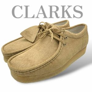 【極美品 試着保管品】CLARKS クラークス WALLABEE ワラビーBEAUTY&YOUTH 別注 uk8 ハラコ 26 26.5 ワラビーアロー