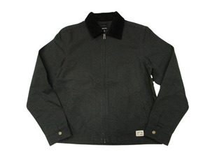 新品☆新作 BRIXTON ブリクストン MECHANIC GARAGE ZIP JACKET ダック地ワークジャケット WashedBlack SIZE:M.bluco ブルコ rvca charhartt