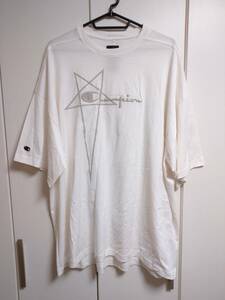 リックオウエンス Rick Owens × Champion Tシャツ Tommy Tee クリーム S CM02C9229-CHJEG FYAOGIP