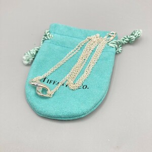 A ティファニー インフィニティ 2連チェーンネックレス・ペンダント Sv925 シルバーTIFFANY ＆ Co. A②