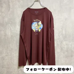 古着 used　Champion　チャンピオン　Disney　ディズニー　ミッキーマウス　長袖プリントTシャツ　ワインレッド