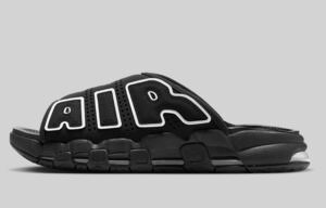 25cm US7 NIKE AIR MORE UPTEMPO SLIDE BLACK white エアモアアップテンポ スライド サンダル モアテン ブラック 黒 白 赤 96 DV2132-001