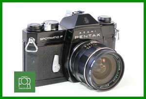 【動作保証・点検済】良品■Pentax SpotMatic F ブラック / Super-Multi-Coated Takumar 28mm F3.5■■シャッター全速・露出計完動■NN821