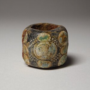 花◆蒐集家コレクション品 古代中国美術 紀元前5～紀元前3世紀 戦国時代 戦国玉 重層貼眼玉 多眼貼付玉 とんぼ玉 出土品 15