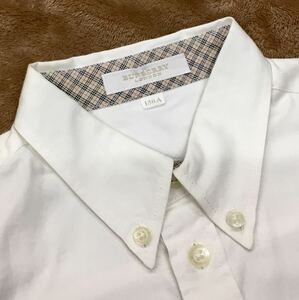 BURBERRY LONDON【バーバリー ロンドン】襟付き長袖シャツ★130A★ボタンダウン★白系　花