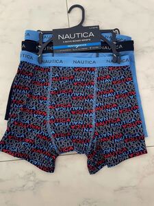 新品　NAUTICA ボックス　ボクサー　パンツ　3枚　L 12-14歳　子供　ジュニア　下着　ボクサーパンツ