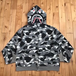 ★NFS限定★ シャーク パーカー Mサイズ shark full zip hoodie a bathing ape BAPE camo エイプ ベイプ アベイシングエイプ 迷彩 NIGO z07