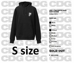 CDG x THE NORTH FACE ICON HOODIE 黒 S 新品/未開封 