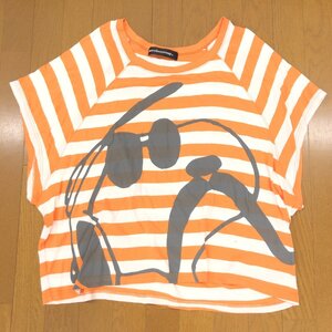 mercibeaucoup,×Vintage PEANUTS メルシーボークー オーバーサイズ スヌーピープリント ゆったり カットソー 1 Tシャツ ボーダー 半袖