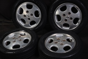 ★バリ山 155/65R13 日産純正アルミ KUMHO SOLUS ラジアル4本SET オッティピノモコルークスMRワゴンRアルトセルボパレット等