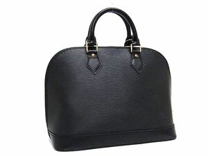 1円 ■美品■ LOUIS VUITTON ルイヴィトン M52142 エピ アルマ 2WAY クロスボディ ハンドバッグ トート ショルダー ブラック系 FD2642