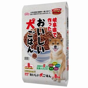 （まとめ買い）ペットライン マイビット 1歳から成犬用 8kg 犬用フード 〔×3〕