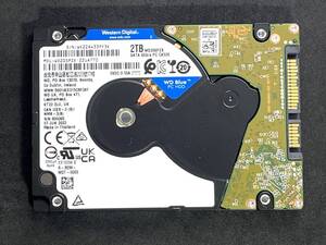 【送料無料】★ 2TB ★ Western Digital Blue　/　WD20SPZX ★【使用時間：39ｈ】2023年製 WD Blue 稼働極少 2.5インチ内蔵HDD/7mm[管:A7TO