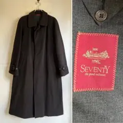 イタリア製 seventy カシミヤ混 ロング丈 ステンカラーコート