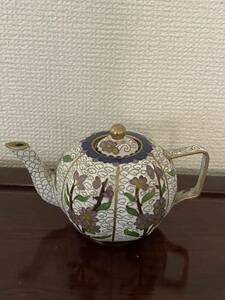 中国美術景泰藍銅製茶壺急須 唐物骨董品