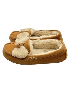 UGG australia◆アンスレー ファーボウ モカシンシューズ/23cm/キャメル/1019758/リボン/アグ//