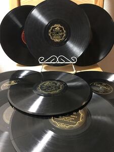 SP盤 レコード　傷　汚れ　割れ　破損8枚セット　[検索　蓄音機 タンゴ　ボレロ　流行唄　オリエンタル・ダンス　小鳥の歌　谷間の水車]