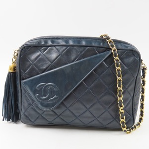 96078★1円スタート★CHANEL シャネル 美品 マトラッセ フリンジ チェーンショルダーバッグ ヴィンテージ ショルダーバッグ ラムスキン