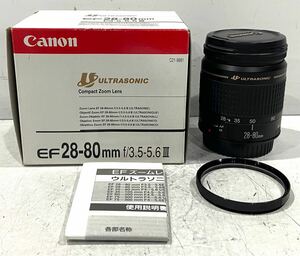 241123E☆ Canon ULTRASONIC EF 28-80mm f/3.5-5.6 Ⅲ φ58mm 取説、元箱、おまけ付き ♪配送方法＝おてがる配送宅急便(EAZY)♪