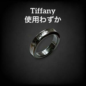 【使用わずか】　ティファニー　ナロー　リング　ブラック　チタン　tiffany アクセサリー 1837 ナローリング　指輪　6号　aq46