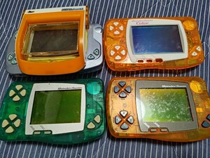 ジャンク ワンダースワン本体4つセット スワンカラー2台 モノクロ2台 WSC WonderSwan