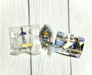 ★2種★【新品未使用】ゼルダの伝説 ブレス オブ ザ ワイルド マスコット 《 リンク A フードあり + 回生のマスターソード 》カプセルトイ