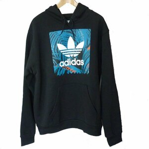 大きいサイズ新品O（XL）★アディダスオリジナルス adidasoriginals 黒BBプリントパーカー