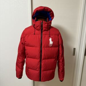 【大幅値下げ】【新品同様】サイズM POLO RALPHLAUREN ポロ ラルフローレン　ダウンジャケット　レッド　赤　ビッグポニー