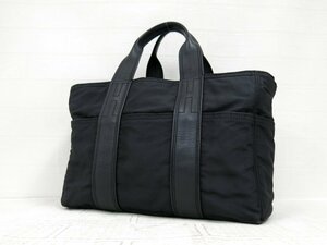 ◆美品◆HERMES エルメス◆アカプルコ PM◆ナイロン カーフ レザー 本革◆ハンド トート バッグ◆ブラック シルバー金具◆腕掛け◆A5303