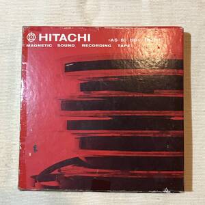 A1818●昔●HITACHI/日立 録音テープ AS-5 185m MAGNETIC SOUND RECORDING TAPE 虫の声と記載がありますが未確認です 箱ボロボロです