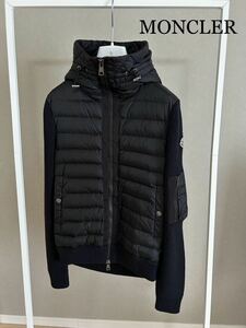 モンクレール★MONCLER★フーデッドハイブリッドダウン★ブラック★美品★サイズS★正規品★