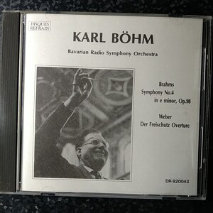 f（DISQUES REFRAIN）ベーム　ブラームス　交響曲第4番　ウェーバー　1965年ライヴ　Bohm Brahms Symphony no.4 Weber