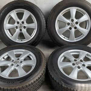 超バリ溝。TOYOTAトヨタ50系エスティマ純正17インチ×7J+50 PCD114.3/5穴GOODYEAR 225/65R17スタッドレスタイヤ付き4本セット4本セット。