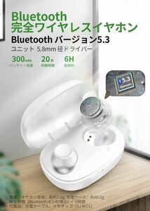 【新登場 bluetooth イヤホン】 bluetooth5.3 ワイヤレスイヤホン 小型/軽量 イヤホン Bluetooth HiFi ブルートゥース