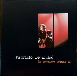 (C29H)☆カンタウトーレ美品/ファブリツィオ・デ・アンドレ/Fabrizio De Andre/In Concerto Volume II☆