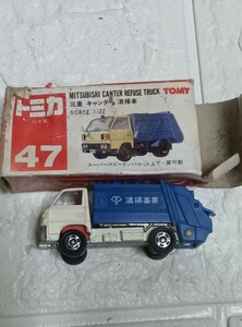 トミカ ミニカー　絶版トミカNo47 MITSUBISHI　CANTER　REFUSE　TRUCK　TOMY