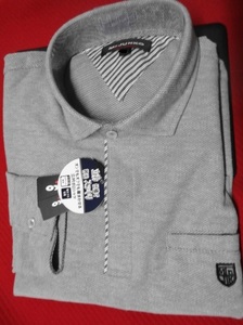 新品　Ｍｒ．ＪＵＮＫＯ　長袖　ポロシャツ　ＬＬ　薄グリン　シャツカラー　カフス仕様　隠しジッパー　送５２０円
