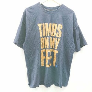 ◇ Timberland ティンバーランド 定番シルエット キャンプ スタイルフリー USA 半袖 Tシャツ サイズM ネイビー系 メンズ E