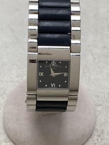 BAUME&MERCIER◆クォーツ腕時計/アナログ/BLK/SLV/MV045197