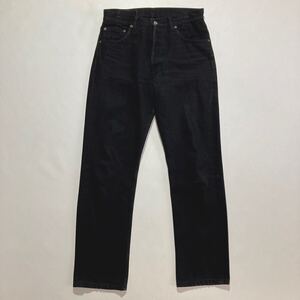 良好☆後染め 90s USA製 Levis 501 ブラック デニムパンツ W31L34 黒 ビンテージ リーバイス 501-0000 94年製 546 サルファ