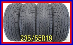 ■中古タイヤ■　235/55R19 101Q YOKOHAMA ice GUARD Go75 チェロキー RAV4 CR-V トリビュート等 冬タイヤ 激安 送料無料 U892