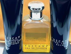 ★アラミス香水・TUSCANY BUON VIAGGIO(EDT.75ml & AFTER SHAVE BALM & HAIR AND BODY SHAMPOO)U.K. Spec. ★未使用/展示開封/冷暗倉庫保管