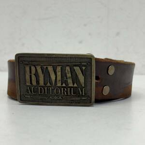 ROCKMOUNT Leather Belt バックル付き RYMAN AUDITORIUM 実寸90～100cm ロックマウント USA製 レザーベルト アメカジ 革ベルト