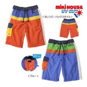 ミキハウス mikihouse マルチ切り替え サーフパンツ　海パン 水着　オレンジ　130cmあり　120cm