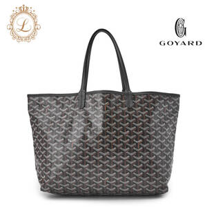 GOYARD【ゴヤール】サン・ルイPM トートバッグ コーティング キャンバス 黒（シルバー金具） レディース 【中古】【送料無料】【SS】