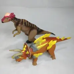 恐竜キング ソフビ パキケファロサウルス トリケラトプス ディノテクター