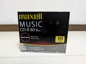 希少☆未使用/未開封品★maxell/日立マクセル Black Disc Series CD-R 700MB 80分 10枚組 CDRA80BK.10S データ/オーディオ/録音/音楽